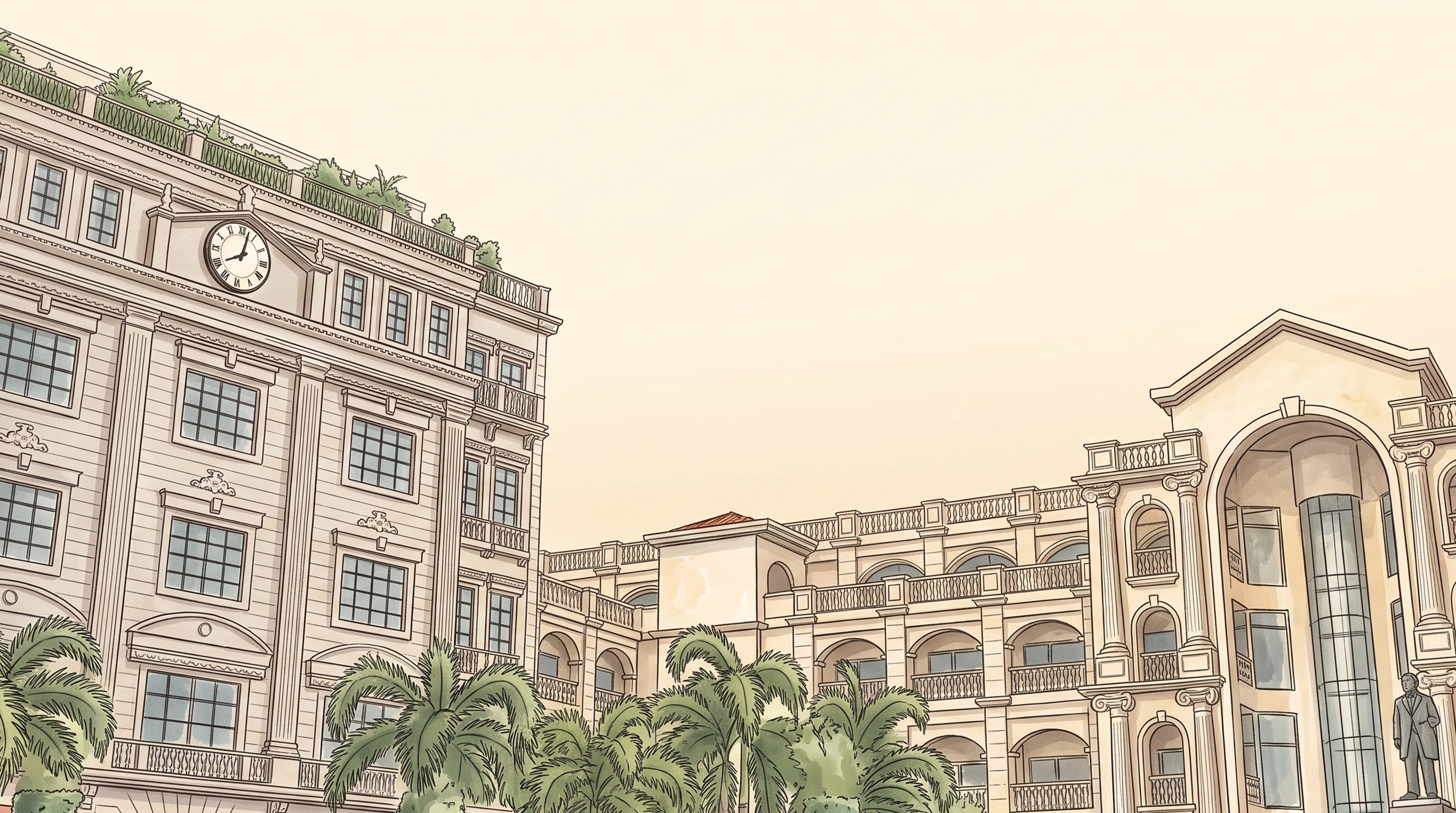 Watercolour illustration of stories and everyday life in Balanga